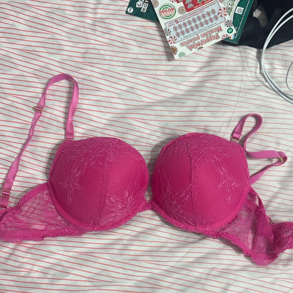La SENZA Hot Pink Lace Bra